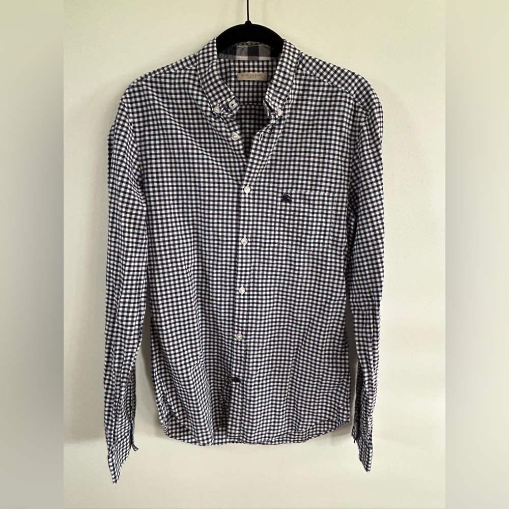 Burberry Brit men’s Black and White Gingham Shirt check small